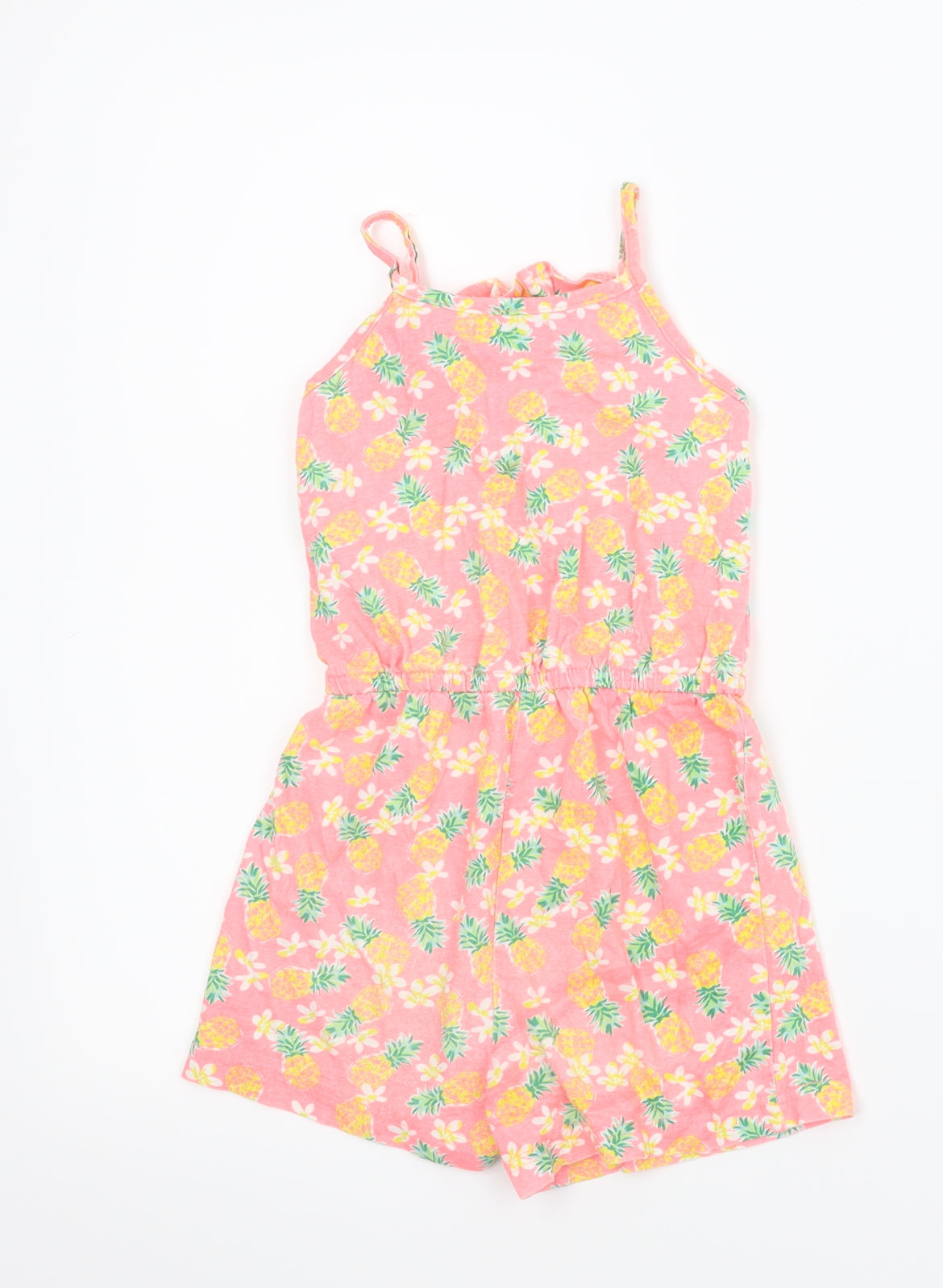 Primark Girls Pink Floral  Romper One-Piece Size 5-6 Years