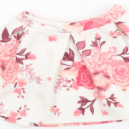 Minoti Girls Pink Floral  A-Line Skirt Size 5-6 Years