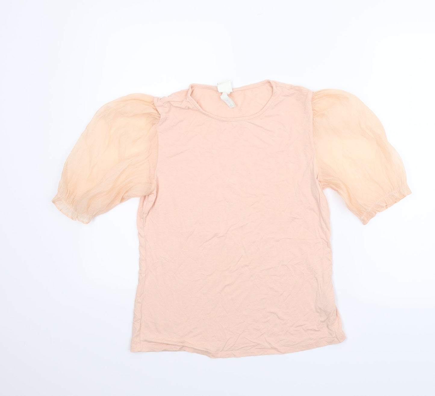 Womens UK Size M H&M Pink Basic Blouse