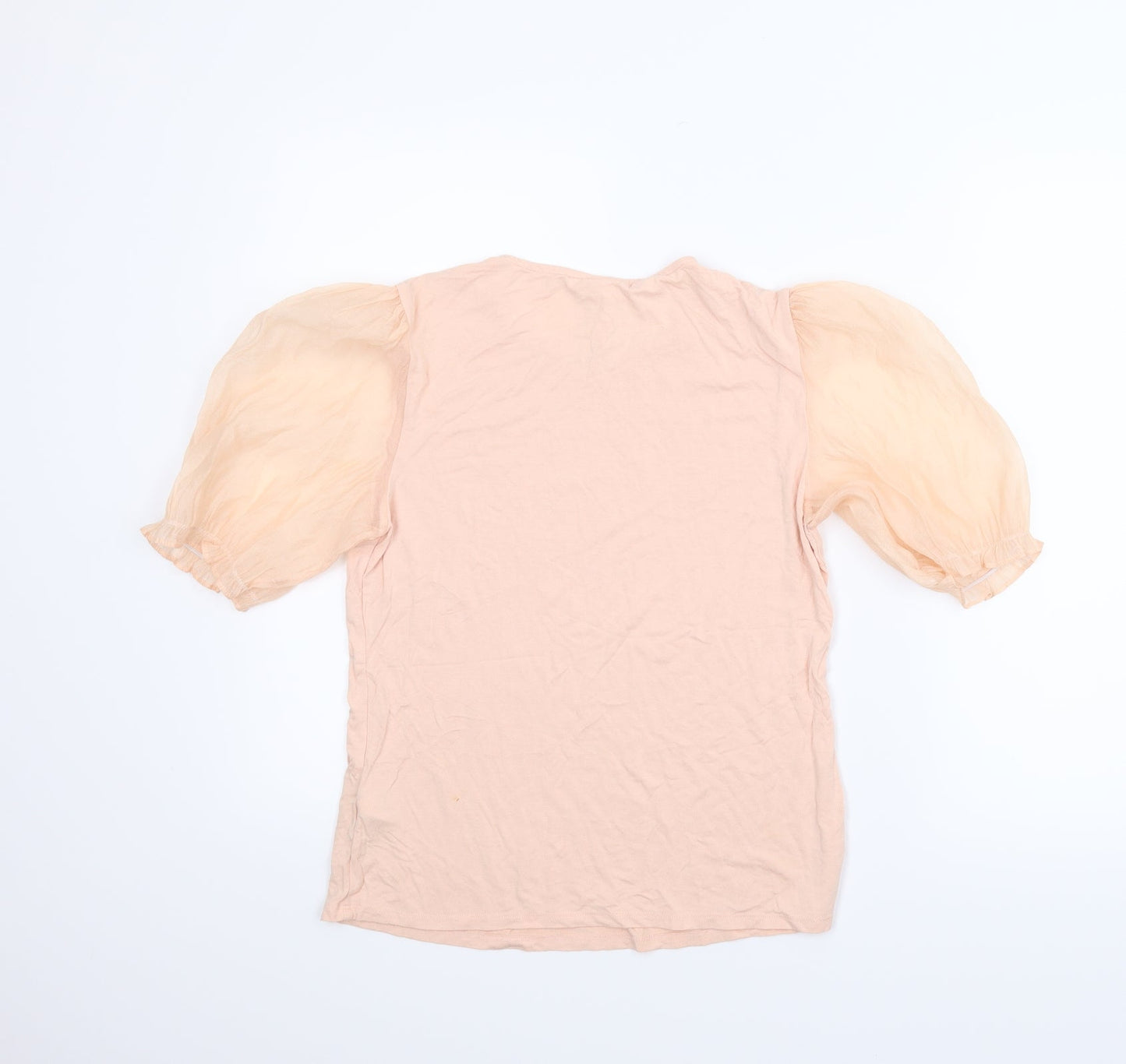 Womens UK Size M H&M Pink Basic Blouse