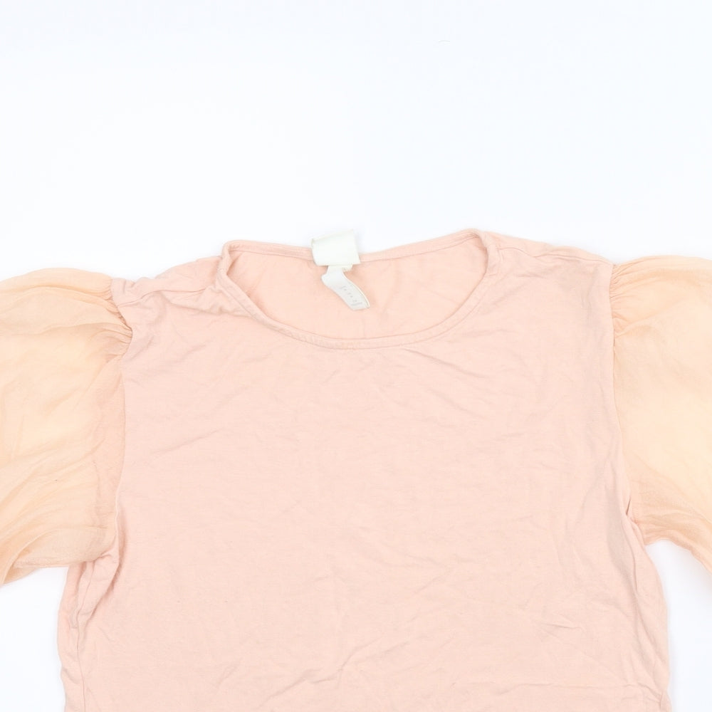 Womens UK Size M H&M Pink Basic Blouse