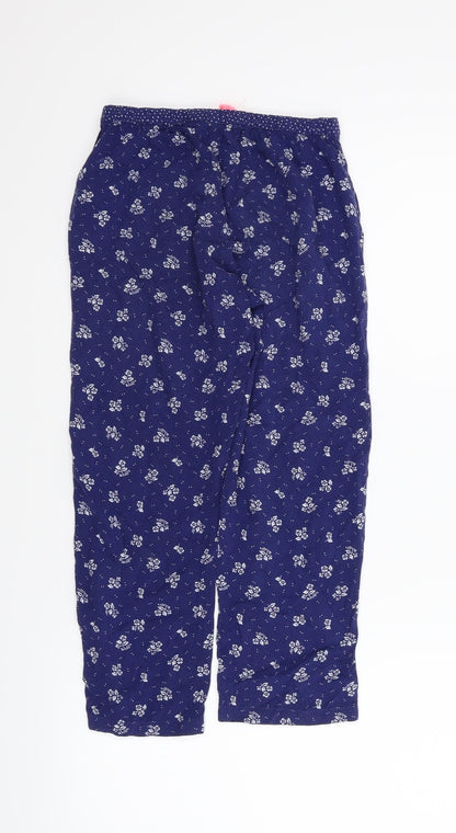 H&M Girls Blue Floral  Capri Pyjama Pants Size 9 Years