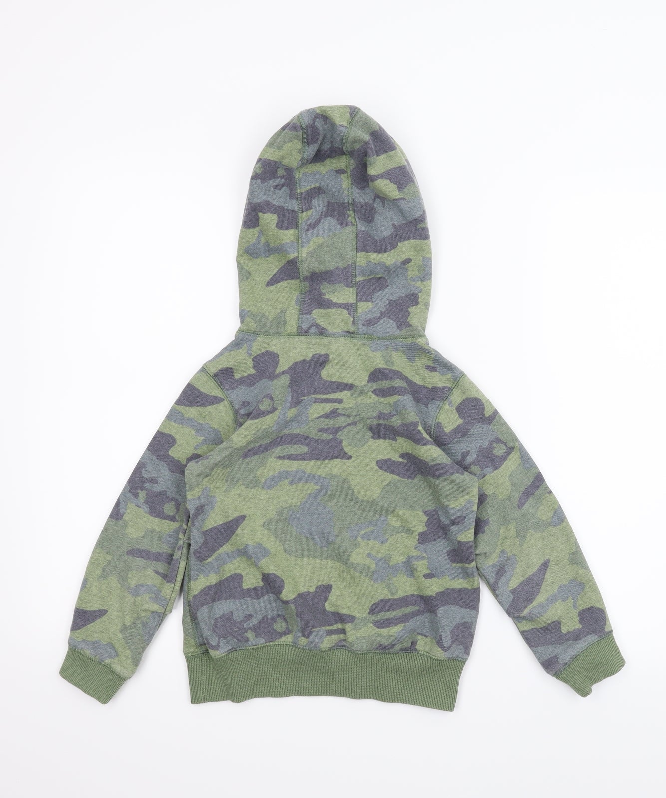 NEXT Girls Green Camouflage  Pullover Hoodie Size 6 Years