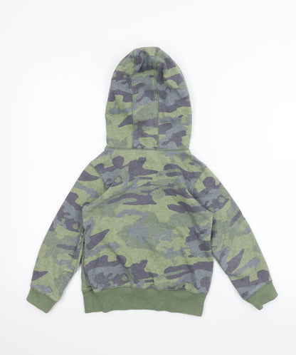 NEXT Girls Green Camouflage  Pullover Hoodie Size 6 Years
