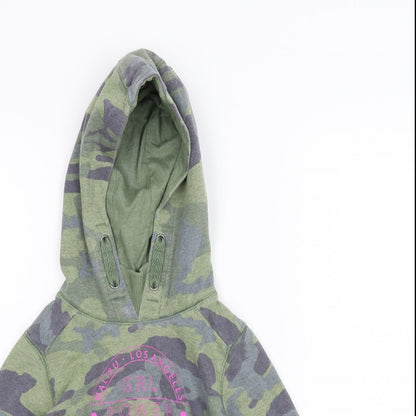 NEXT Girls Green Camouflage  Pullover Hoodie Size 6 Years