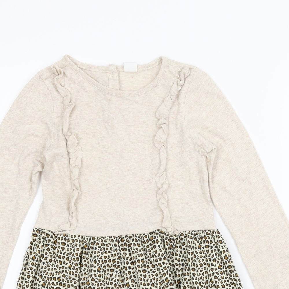 Gap Girls Beige Animal Print  A-Line  Size 5 Years