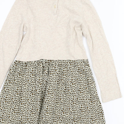 Gap Girls Beige Animal Print  A-Line  Size 5 Years