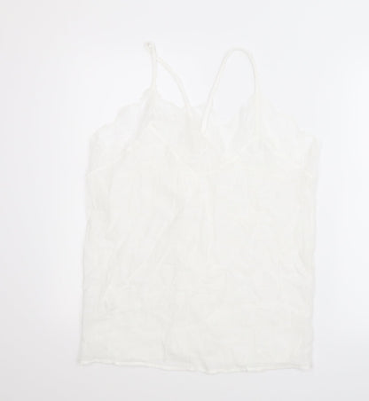 Womens UK Size M Preworn White Camisole Blouse