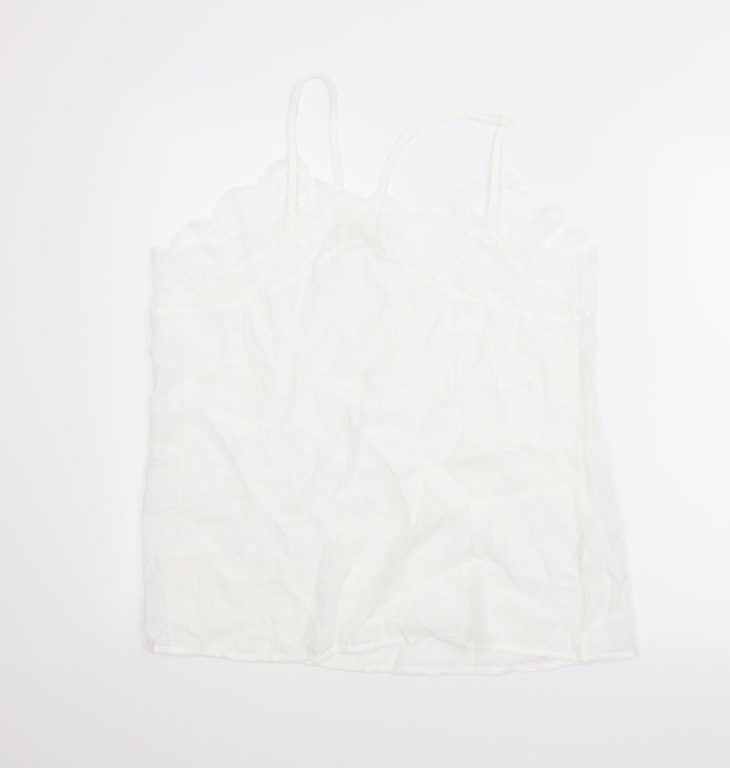 Womens UK Size M Preworn White Camisole Blouse