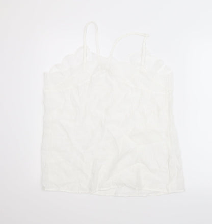 Womens UK Size M Preworn White Camisole Blouse