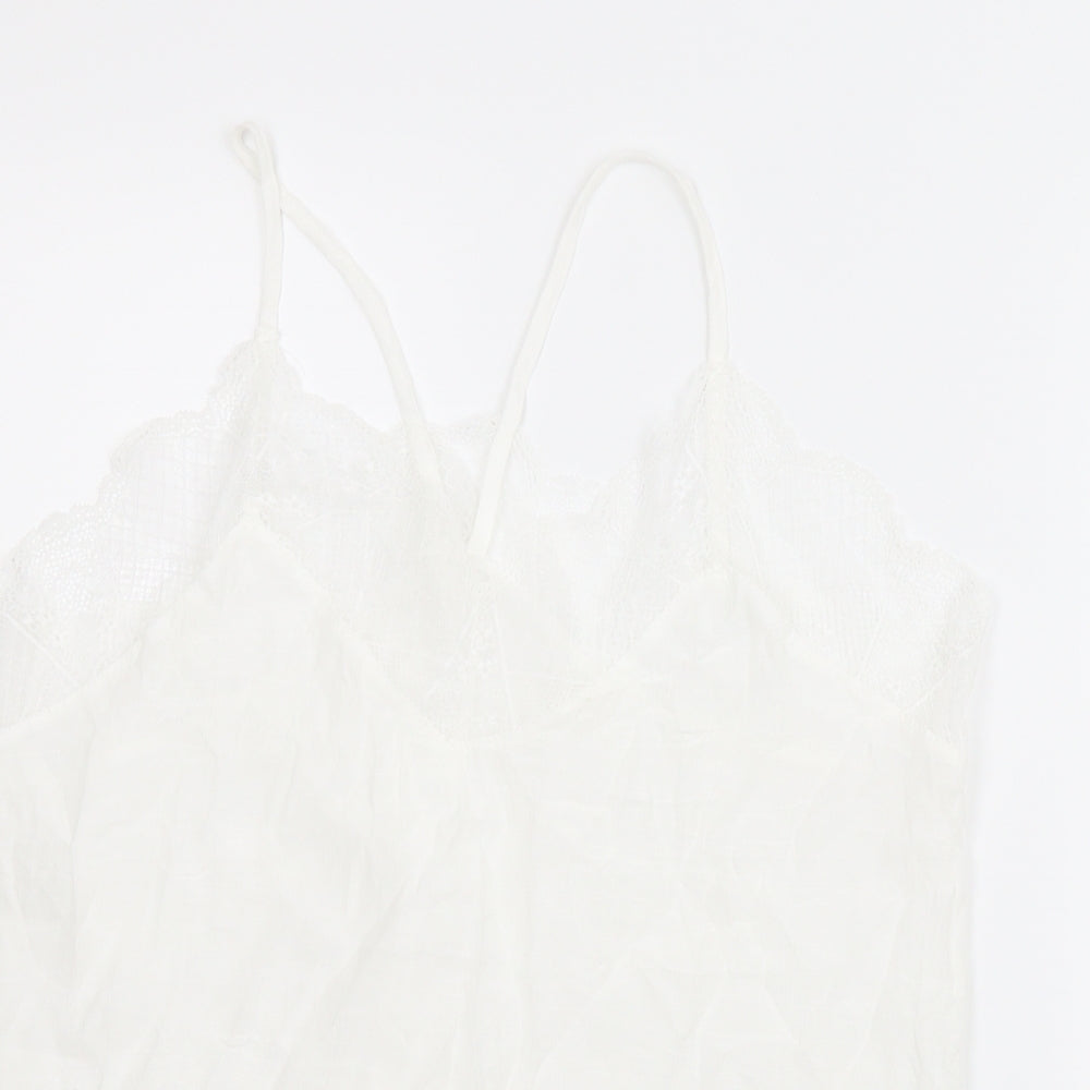 Womens UK Size M Preworn White Camisole Blouse
