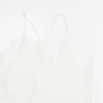 Womens UK Size M Preworn White Camisole Blouse