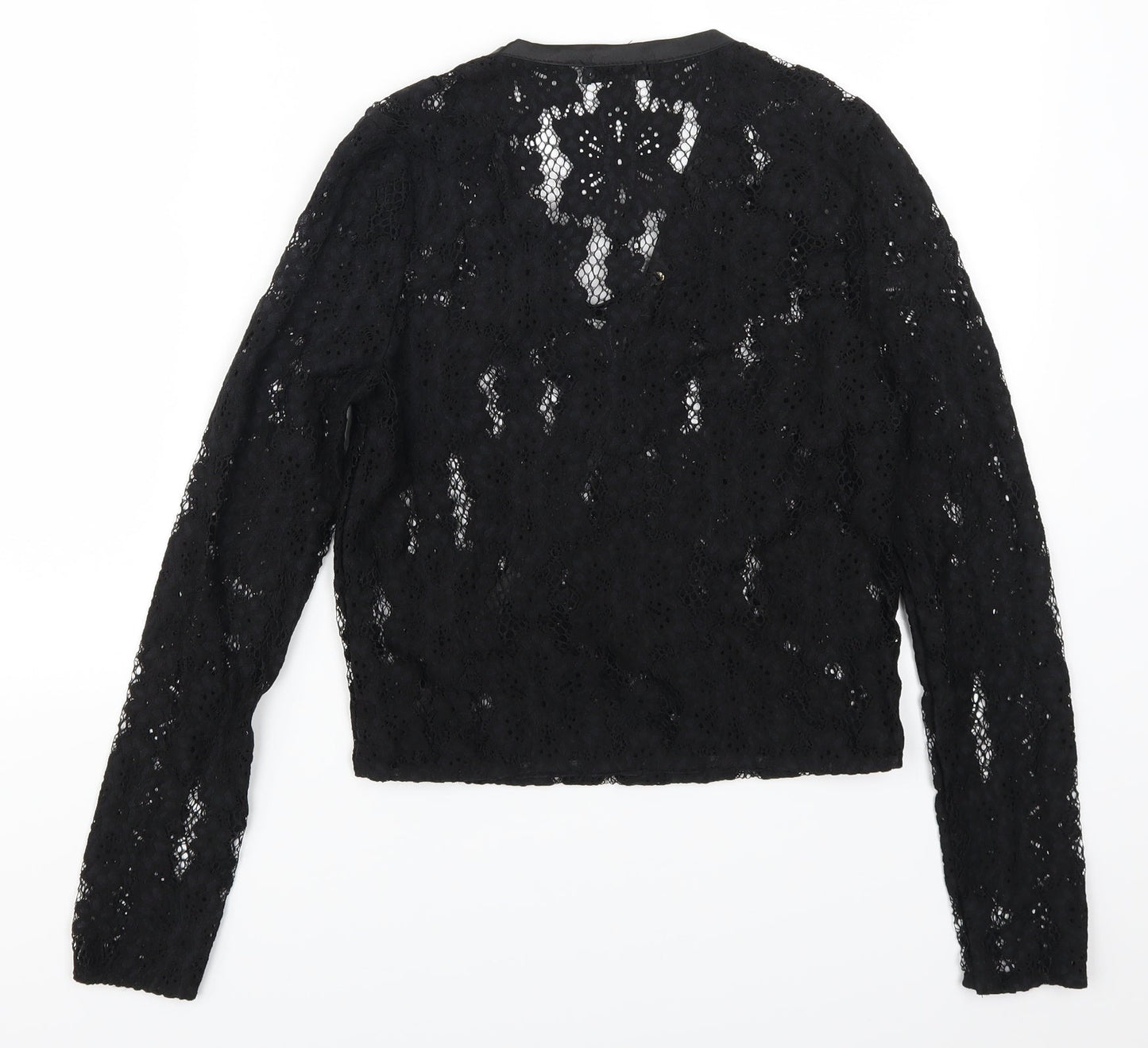 Womens UK Size 4 Missguided Black Basic T-Shirt