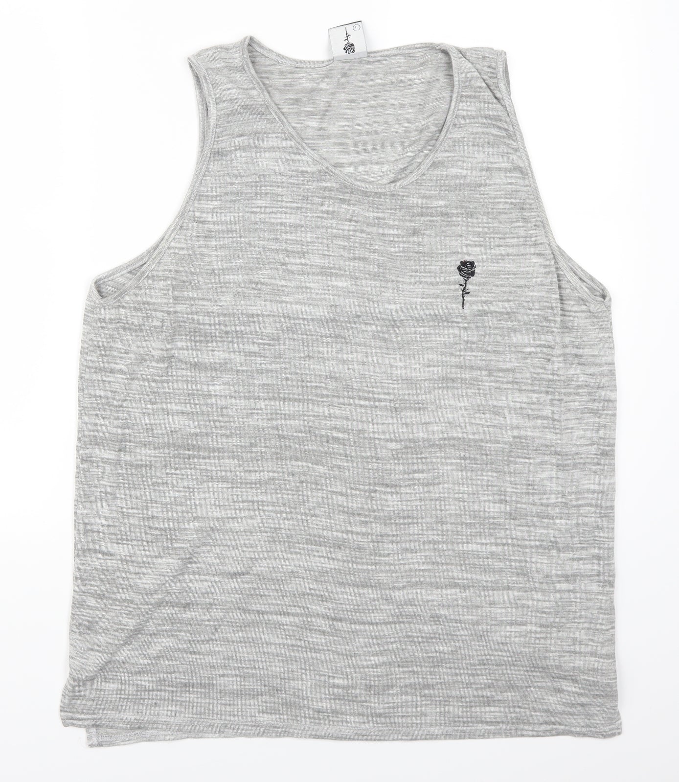 Womens UK Size L Preworn Grey Basic Tank