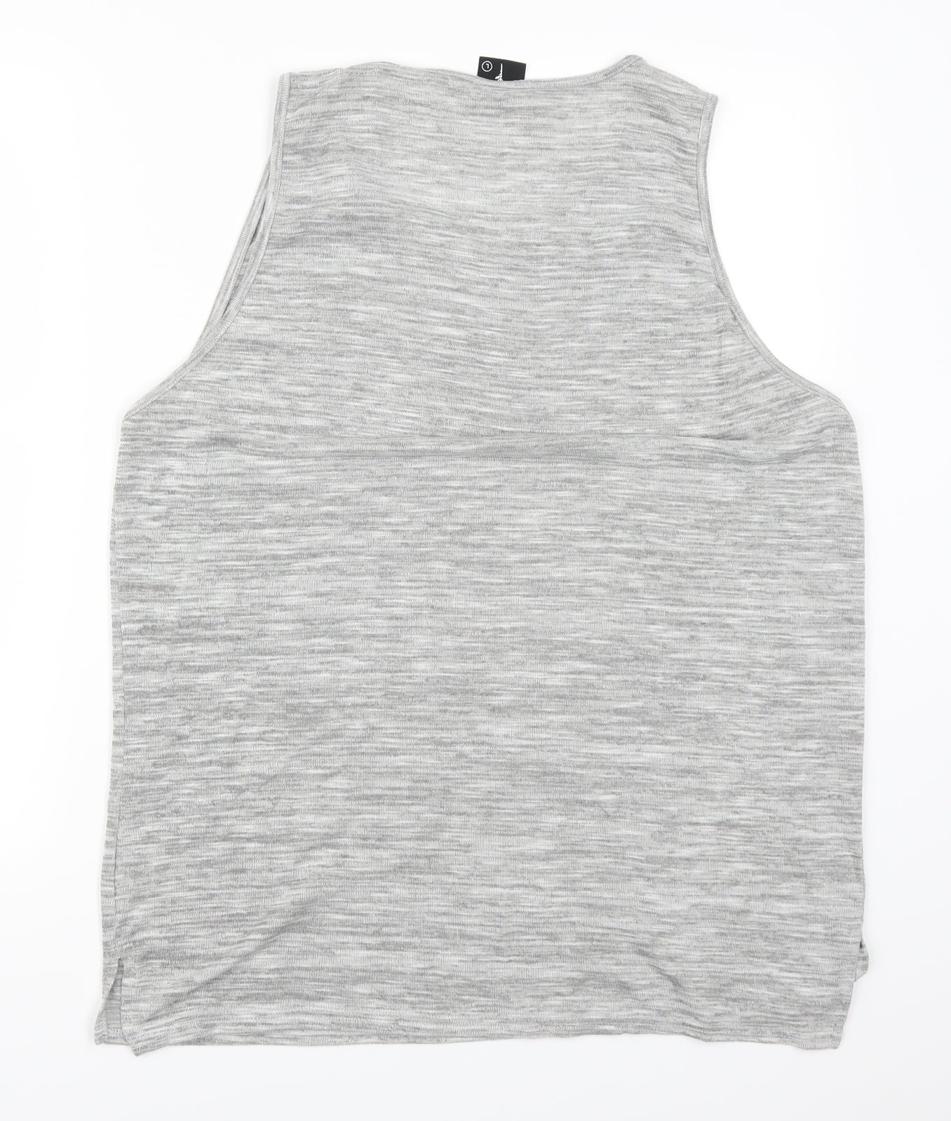 Womens UK Size L Preworn Grey Basic Tank