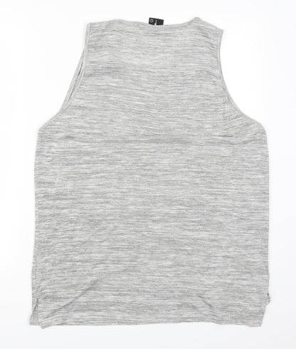 Womens UK Size L Preworn Grey Basic Tank