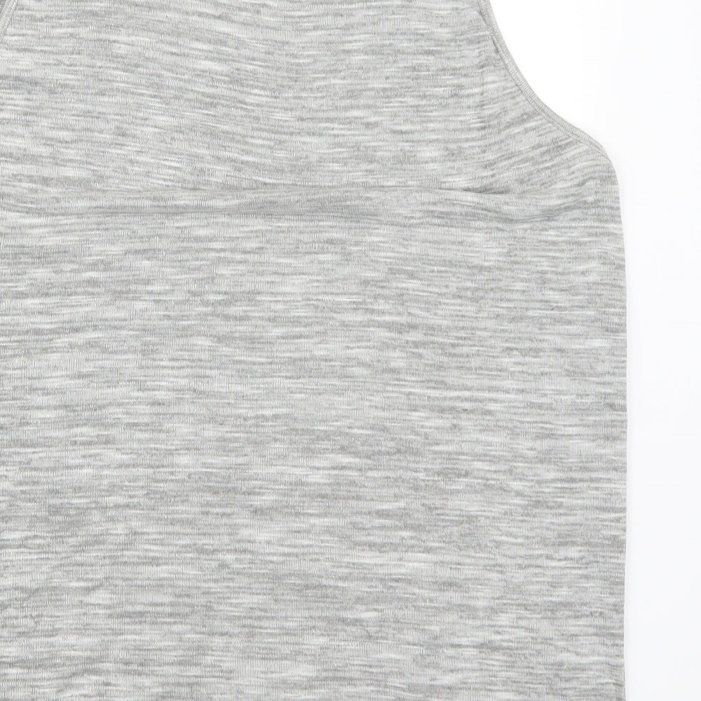 Womens UK Size L Preworn Grey Basic Tank
