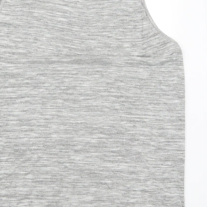 Womens UK Size L Preworn Grey Basic Tank