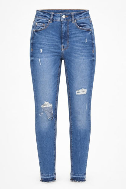 Womens UK Size 8 Denim Co Regular Fit Skinny Blue Jeans