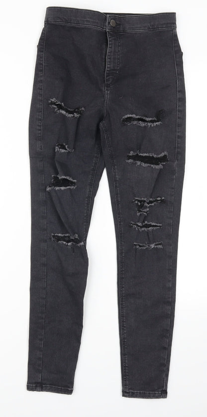 Topshop Womens Grey  Denim Skinny Jeans Size 28 in L27 in