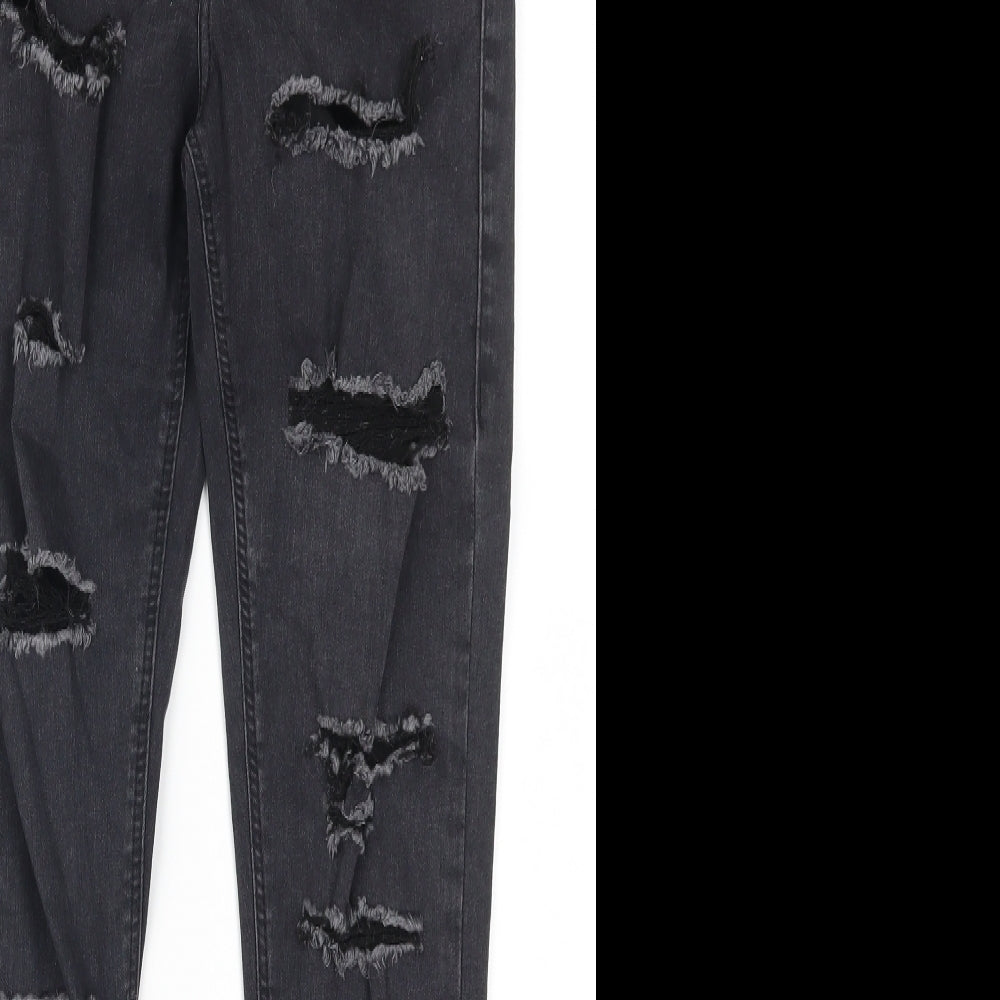 Topshop Womens Grey  Denim Skinny Jeans Size 28 in L27 in