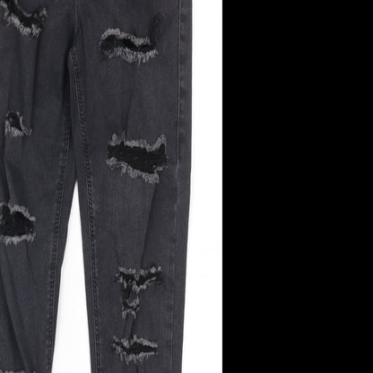 Topshop Womens Grey  Denim Skinny Jeans Size 28 in L27 in