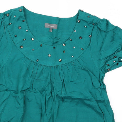 Womens UK Size 8 Et Vous Blue Basic T-Shirt