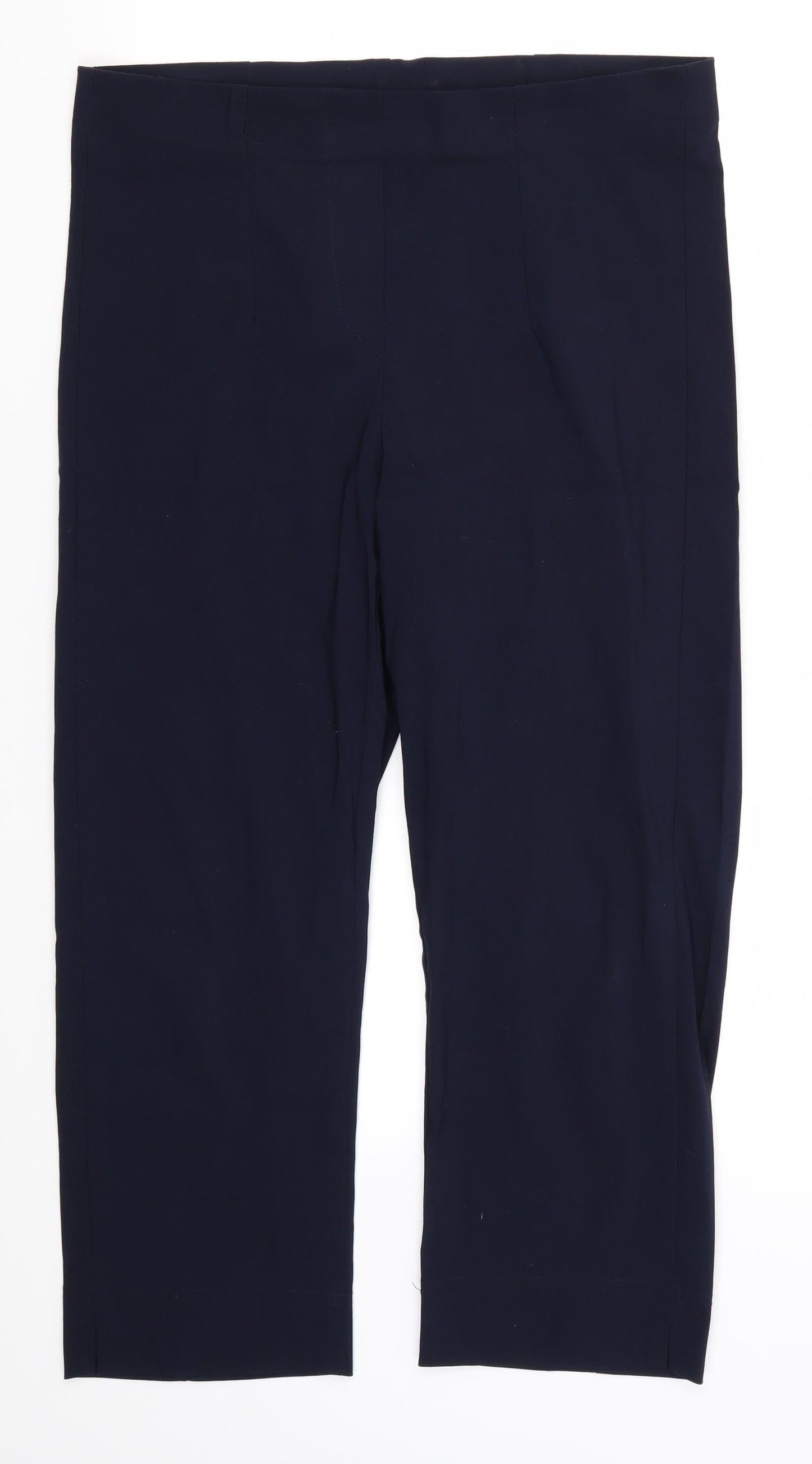 Womens UK Size 32 in Preworn Regular Fit Cropped Blue Trousers