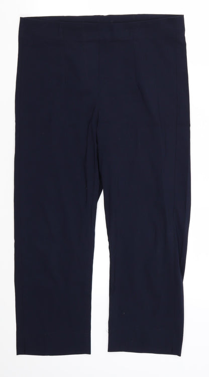 Womens UK Size 32 in Preworn Regular Fit Cropped Blue Trousers