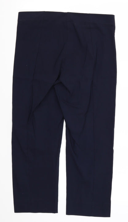 Womens UK Size 32 in Preworn Regular Fit Cropped Blue Trousers