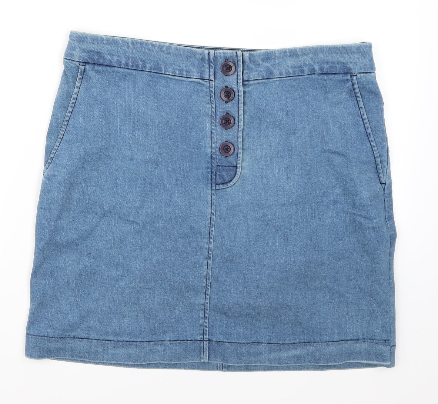 Womens UK Size 32 in Preworn A-Line Denim Skirt