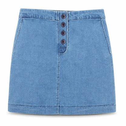 Womens UK Size 32 in Preworn A-Line Denim Skirt