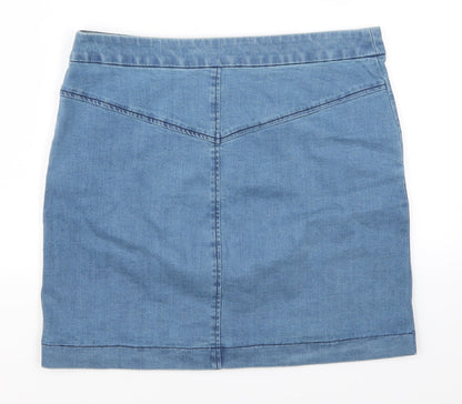 Womens UK Size 32 in Preworn A-Line Denim Skirt
