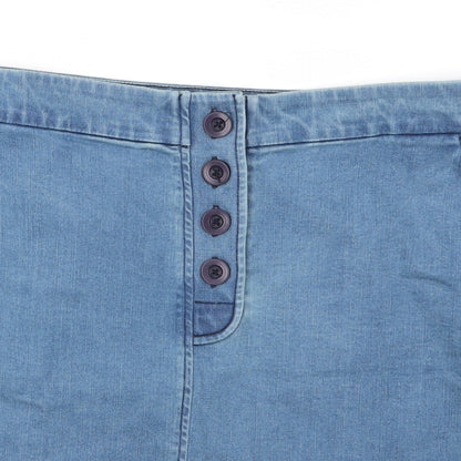 Womens UK Size 32 in Preworn A-Line Denim Skirt