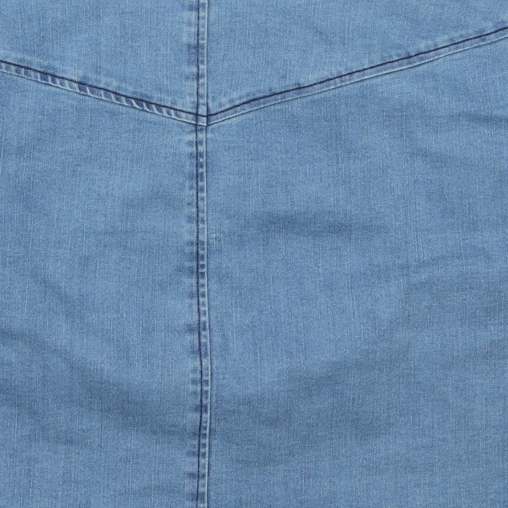 Womens UK Size 32 in Preworn A-Line Denim Skirt