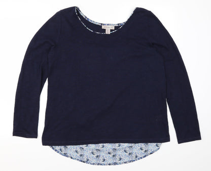 Womens UK Size L Amaryllis Blue Basic T-Shirt