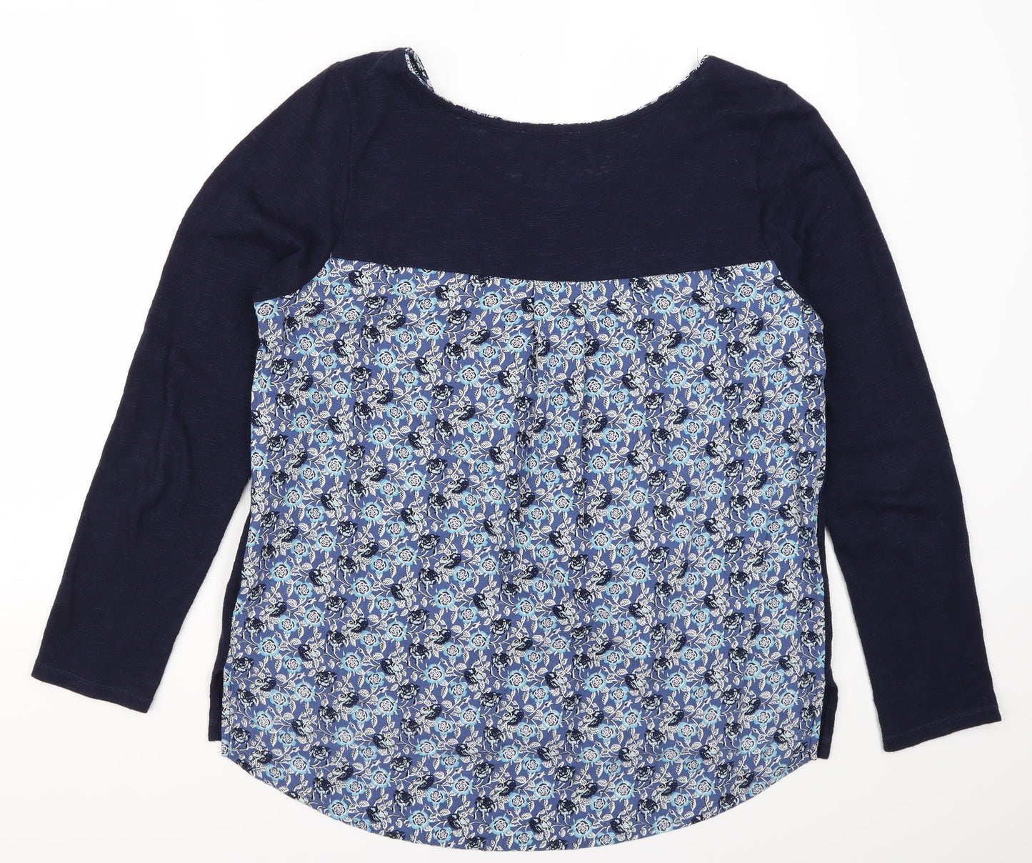 Womens UK Size L Amaryllis Blue Basic T-Shirt