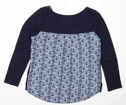 Womens UK Size L Amaryllis Blue Basic T-Shirt