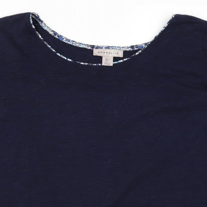 Womens UK Size L Amaryllis Blue Basic T-Shirt