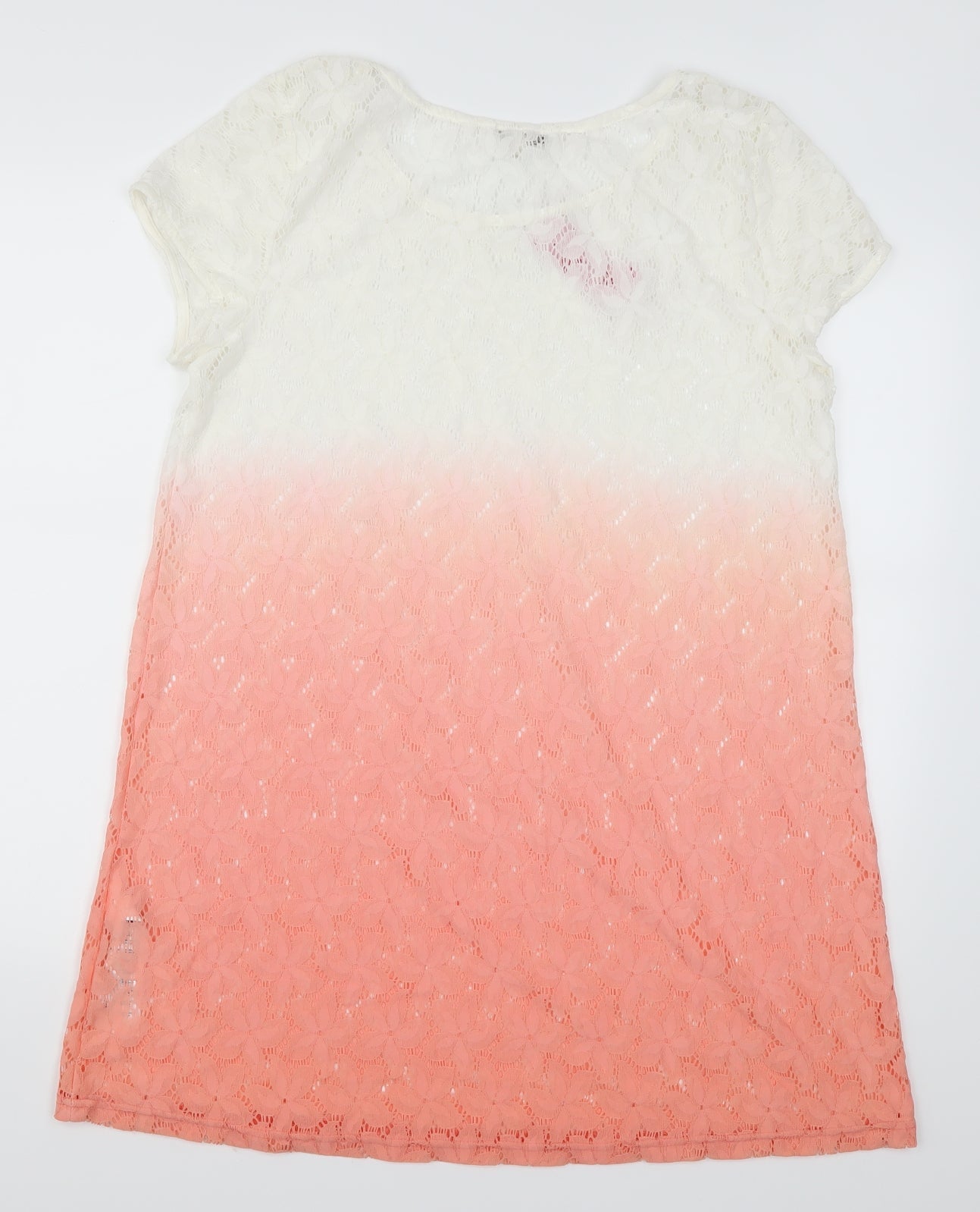Happy Holly Womens Pink Floral  Basic T-Shirt Size 8