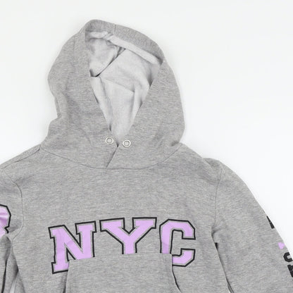 H&M Girls Grey   Pullover Hoodie Size 10-11 Years