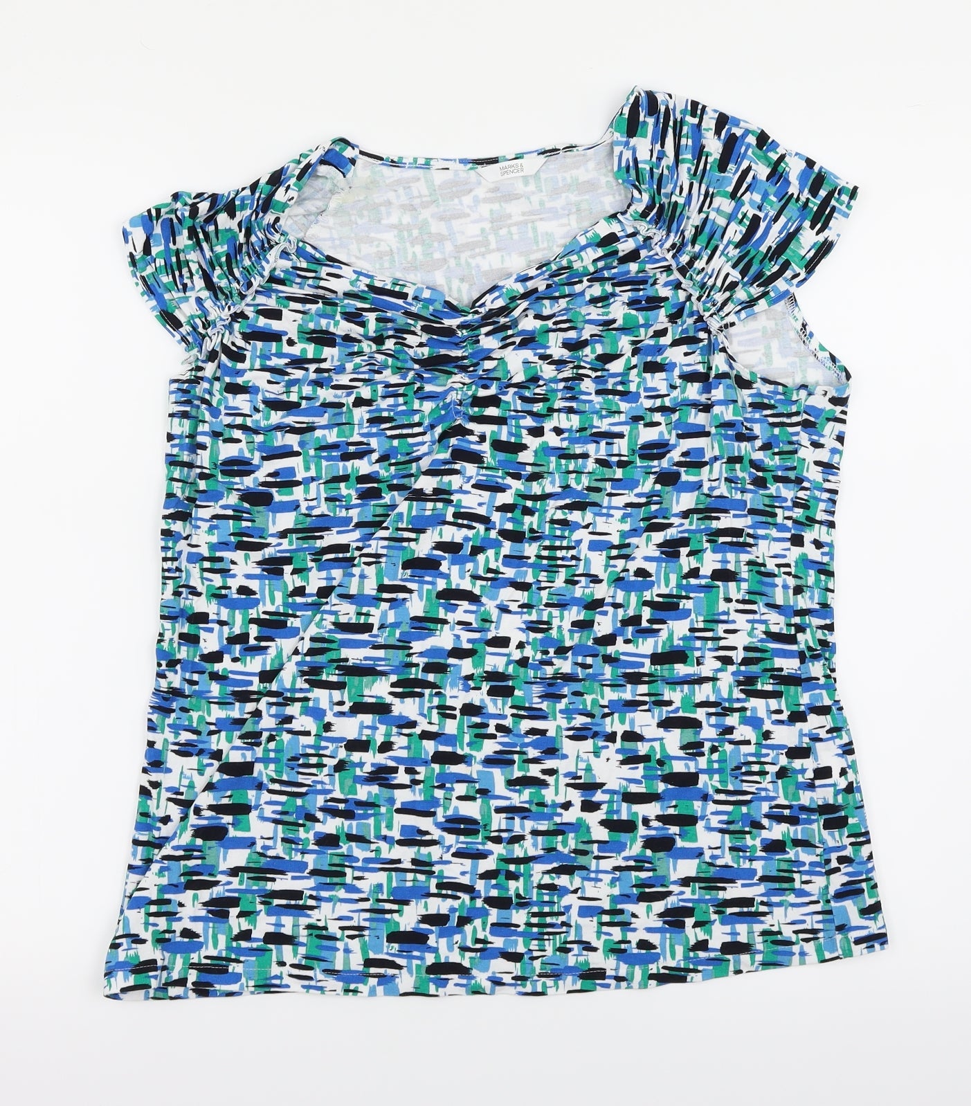 M&S Womens Multicoloured Paisley  Basic Blouse Size 16