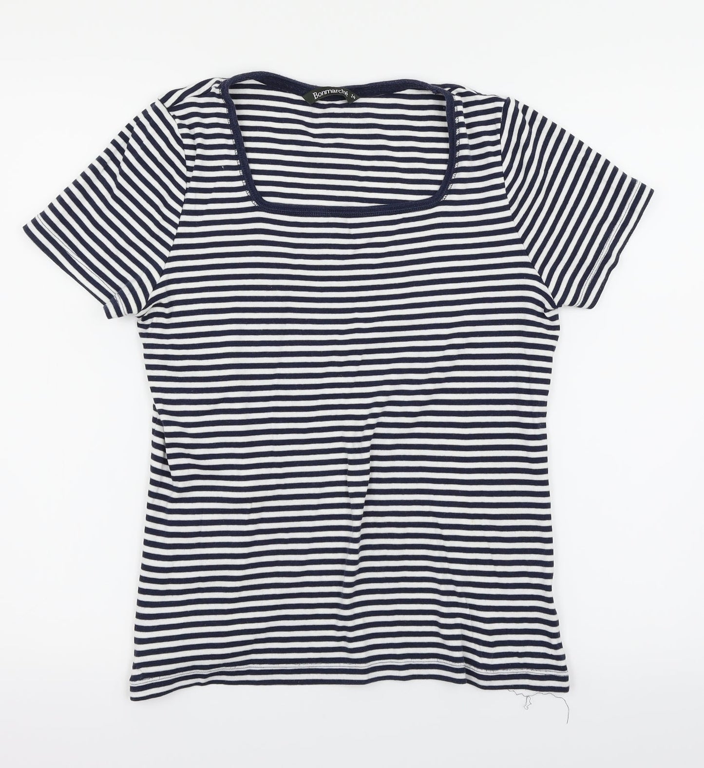 Womens UK Size 14 Bonmarché Multicoloured Basic T-Shirt