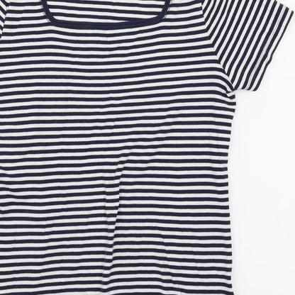 Womens UK Size 14 Bonmarché Multicoloured Basic T-Shirt