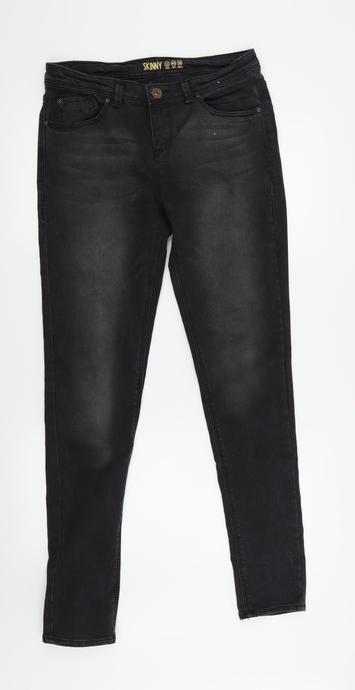 Denim & Co. Womens Black   Skinny Jeans Size 12