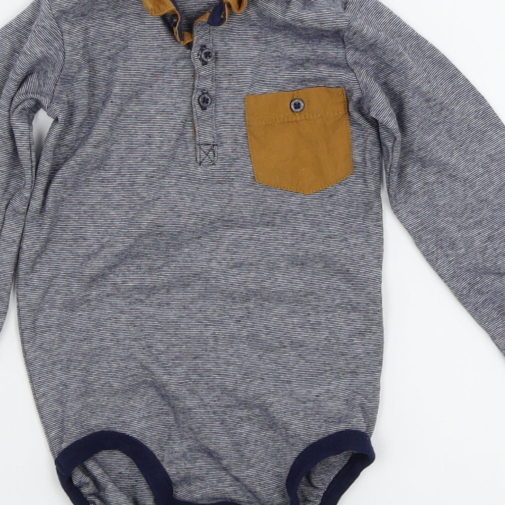 H&M Boys Grey   Babygrow One-Piece Size 12 Months