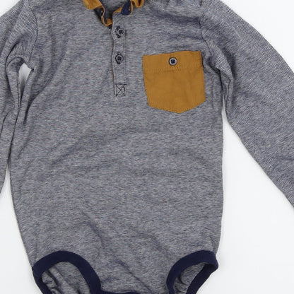 H&M Boys Grey   Babygrow One-Piece Size 12 Months