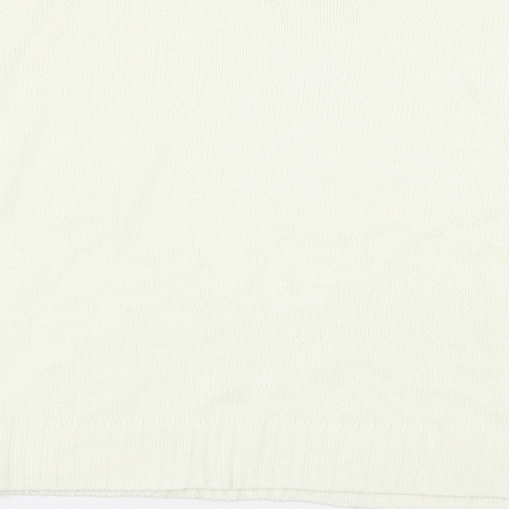 H&M Womens White   Pullover Jumper Size M