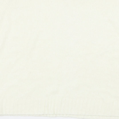 H&M Womens White   Pullover Jumper Size M