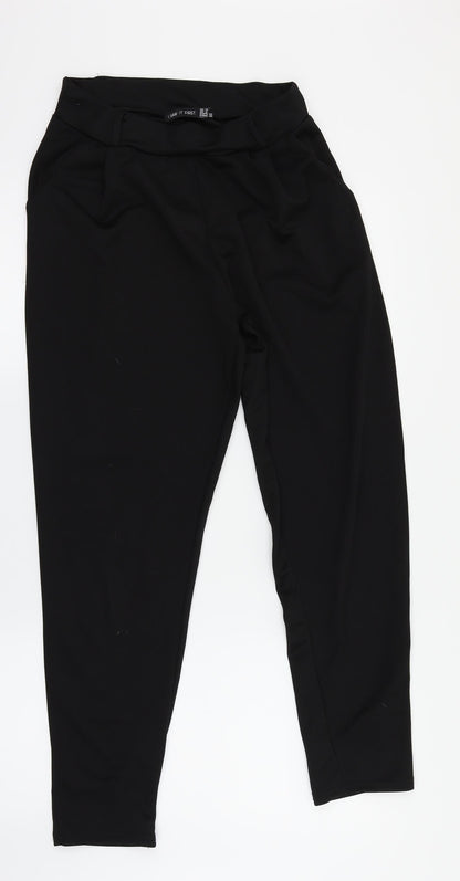 Womens UK Size 10 I SAW IT FIRST Regular Fit Dress Pants Black Trousers